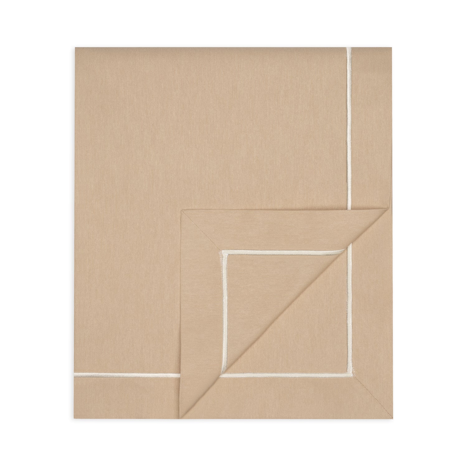 Liv Tablecoth | Beige with white border | per piece