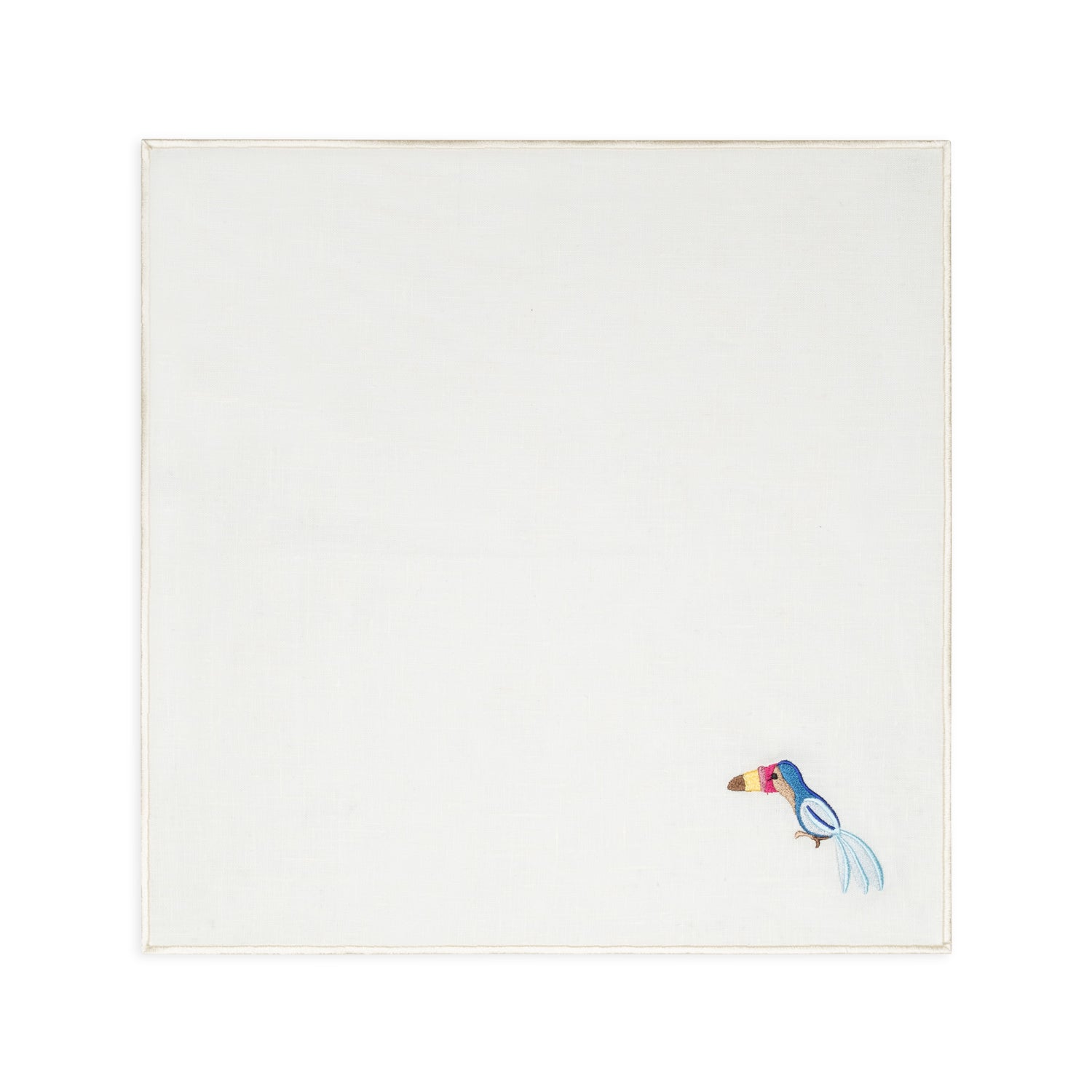 Evergreen Napkin | Parrot embroidery - set of 2