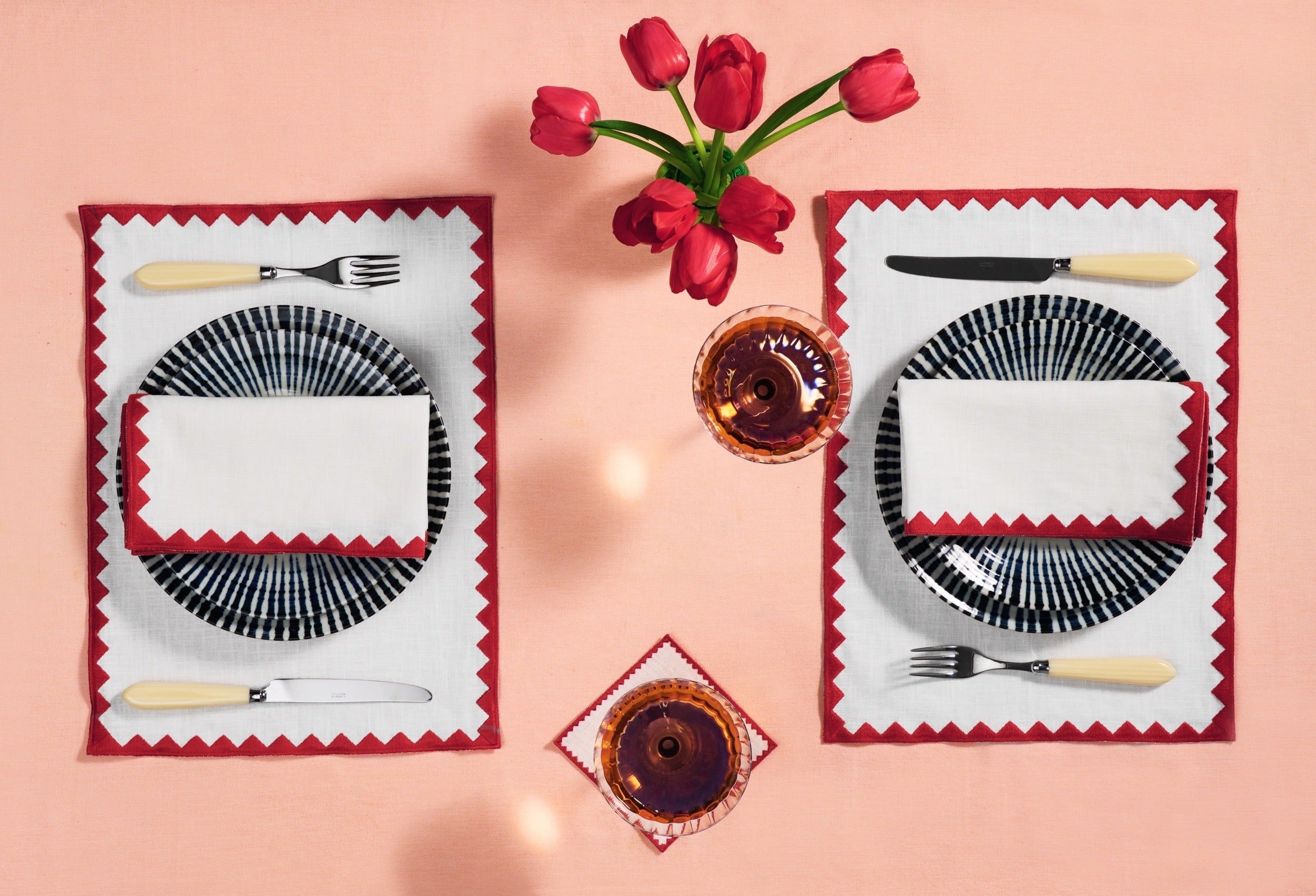 Ziggy Napkin | Ruby Red - set of 2