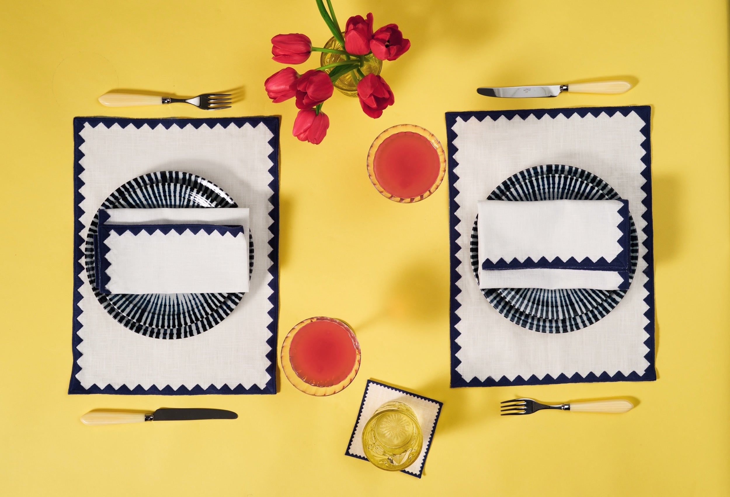 Ziggy Placemat | Midnight blue - set of 2