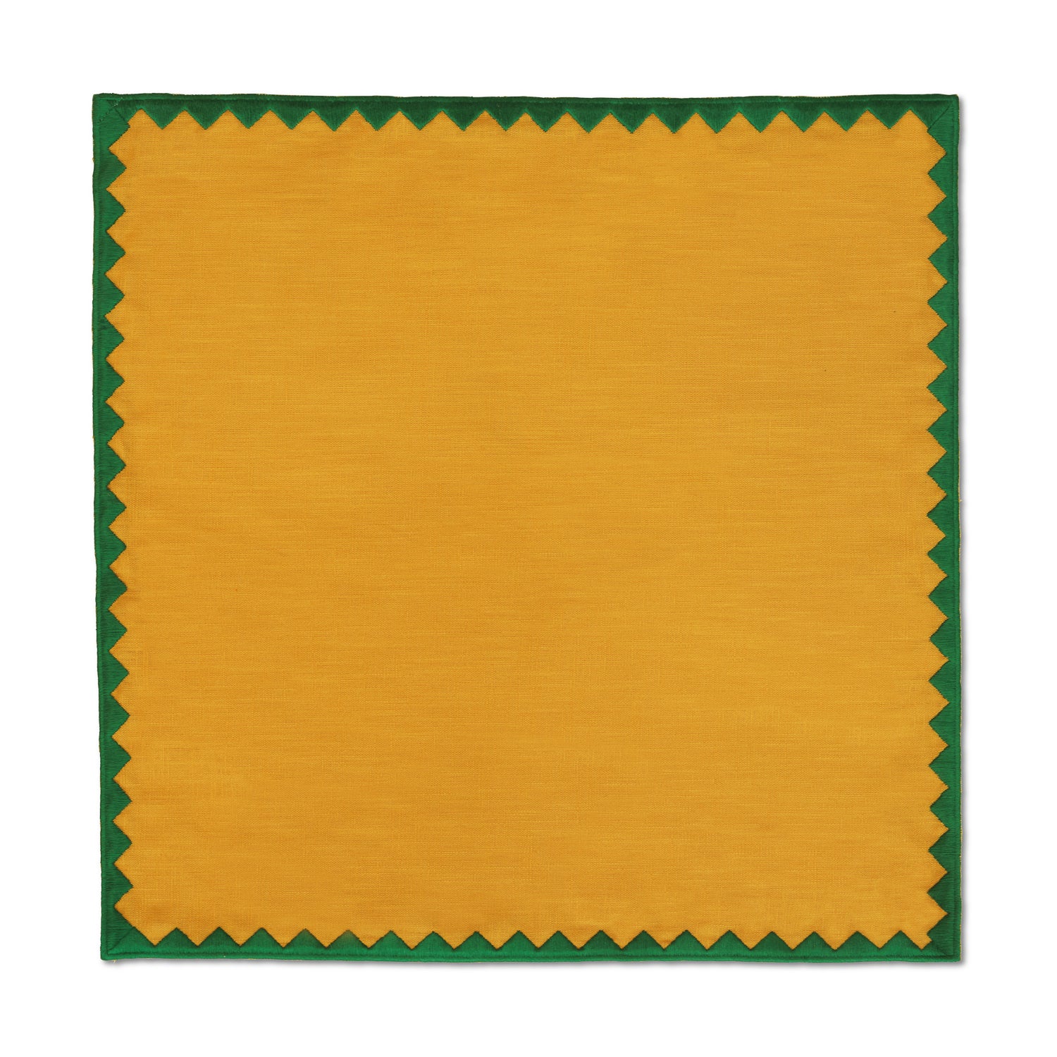 Ziggy Napkin | Tuscan Yellow and Palm Green - set of 2