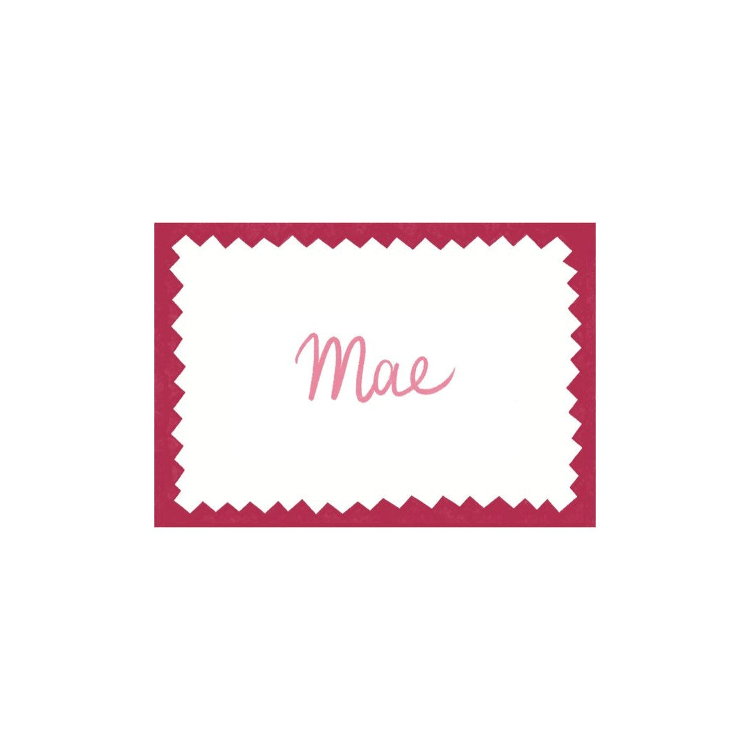 Spring Name Card | Red - set of 8