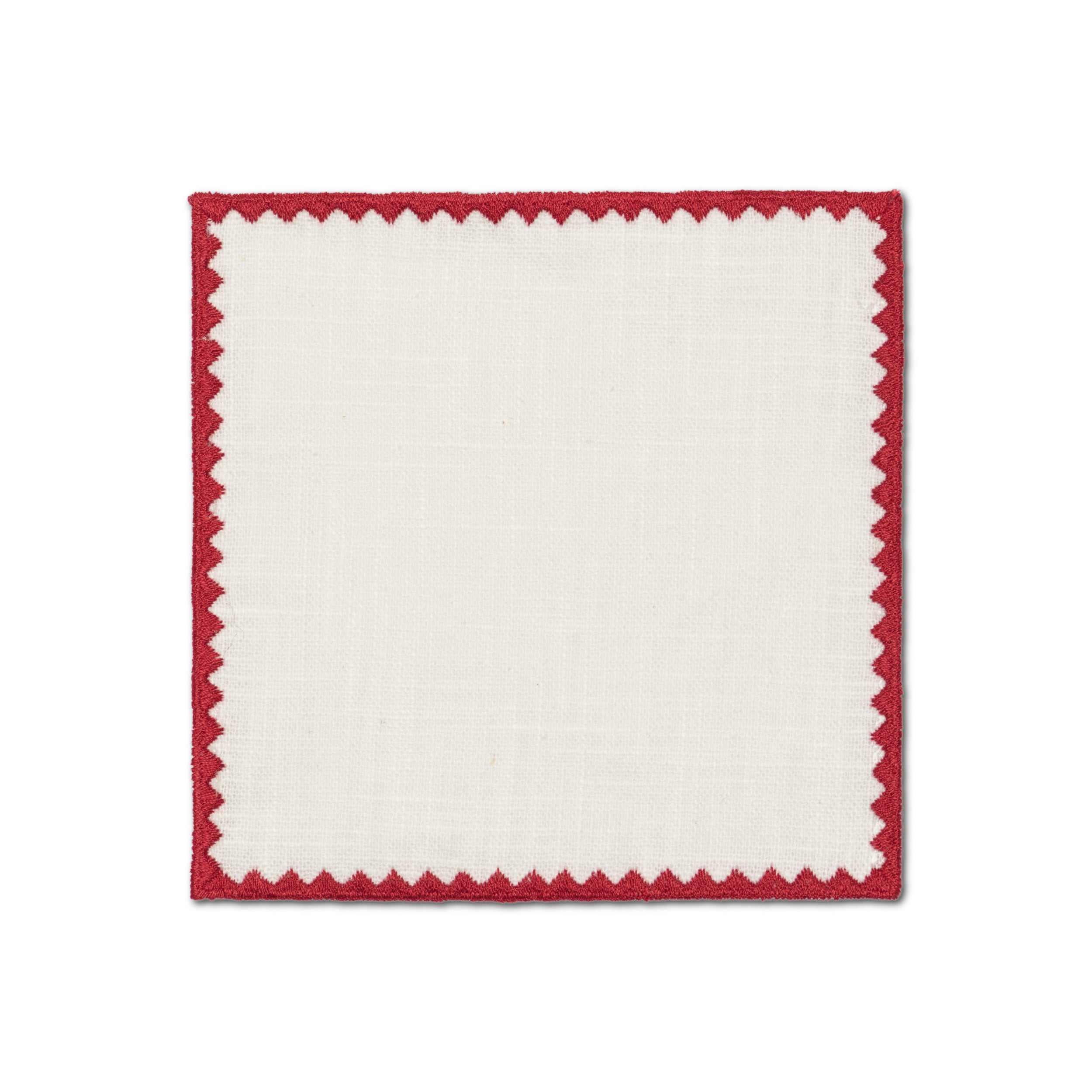 Ziggy Cocktail Napkin | Ruby Red - set of 2
