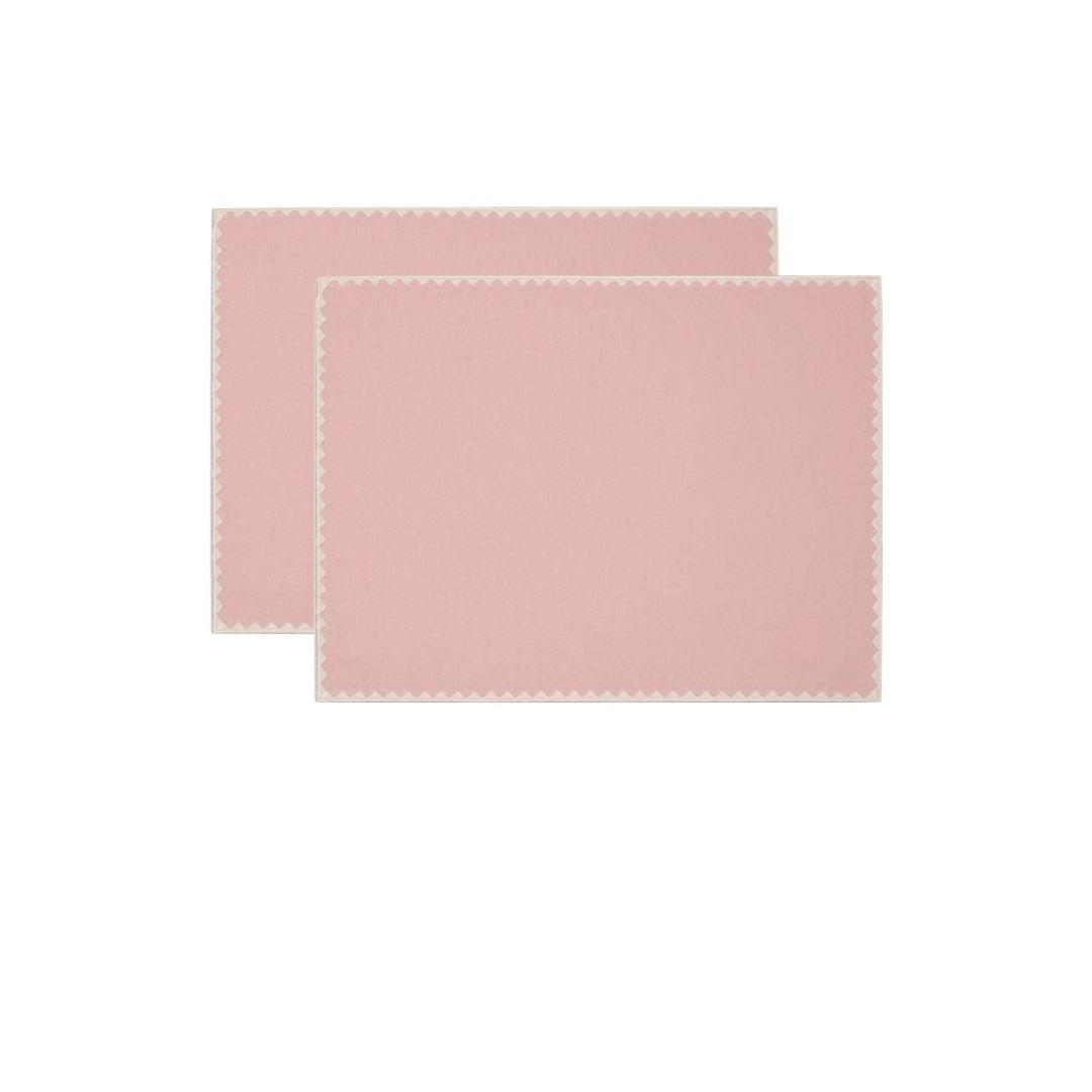 Ziggy placemat | pink and white - set of 2