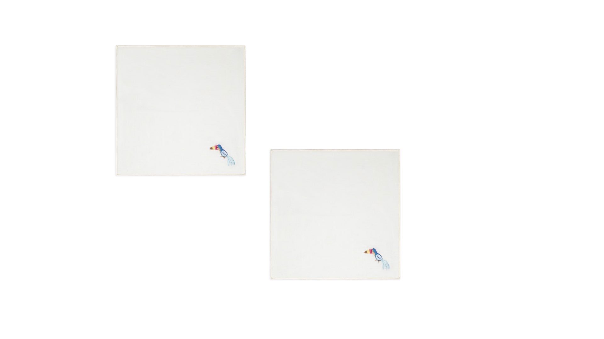 Evergreen Napkin | Parrot embroidery - set of 2