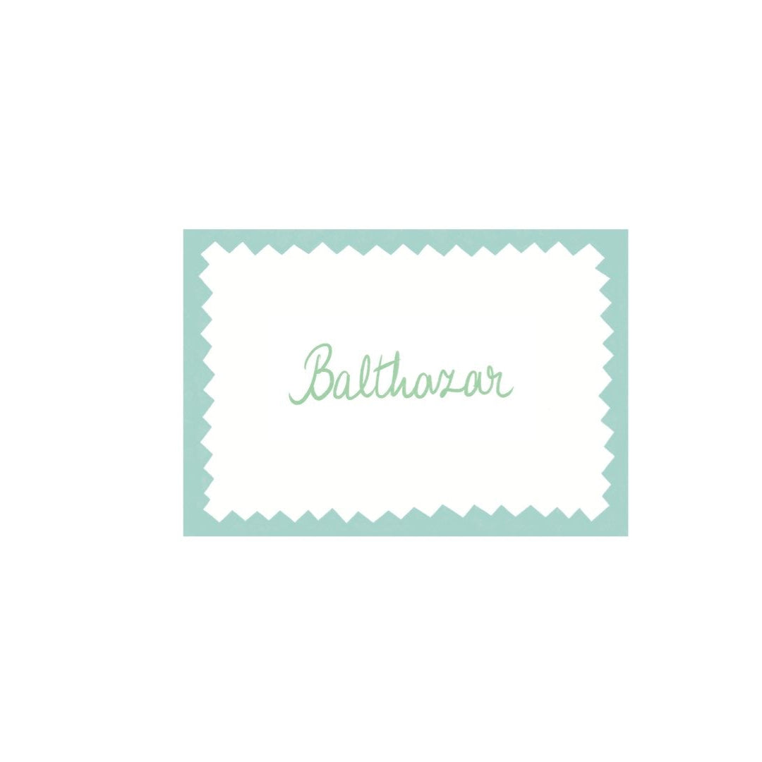 Spring Name Card | Turquoise - set of 8