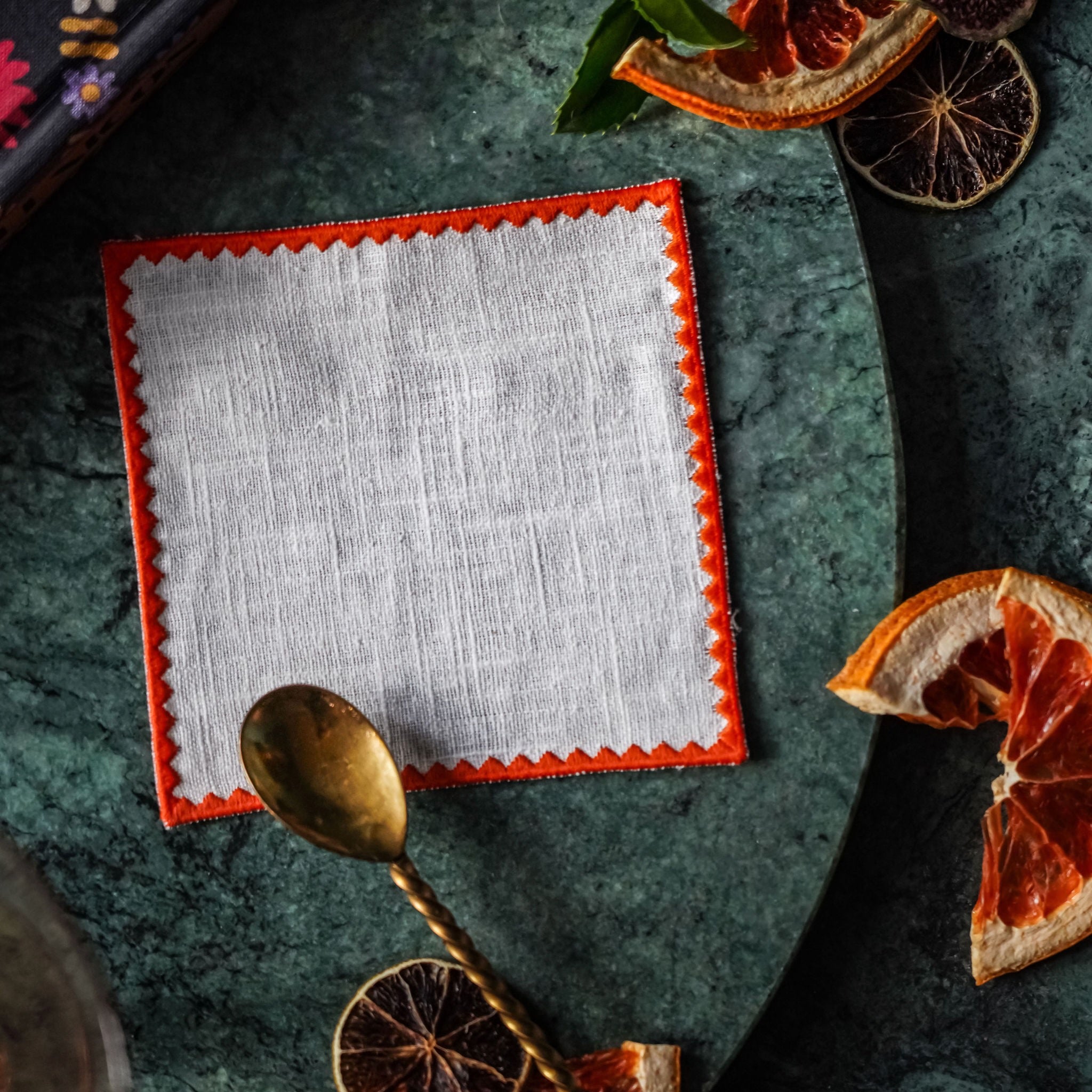 Ziggy Cocktail Napkin | Orange - Set of 2