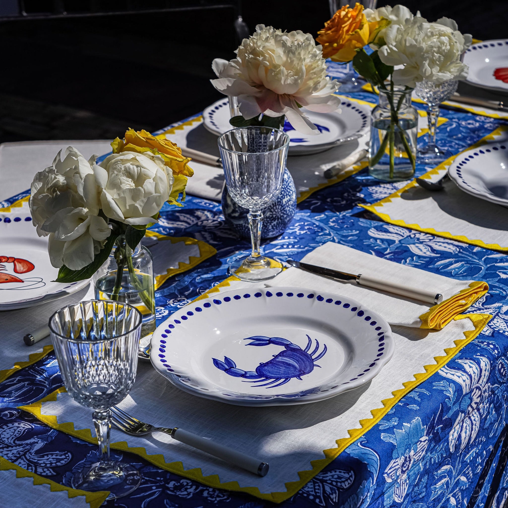 Floral Blue - Tablecloth