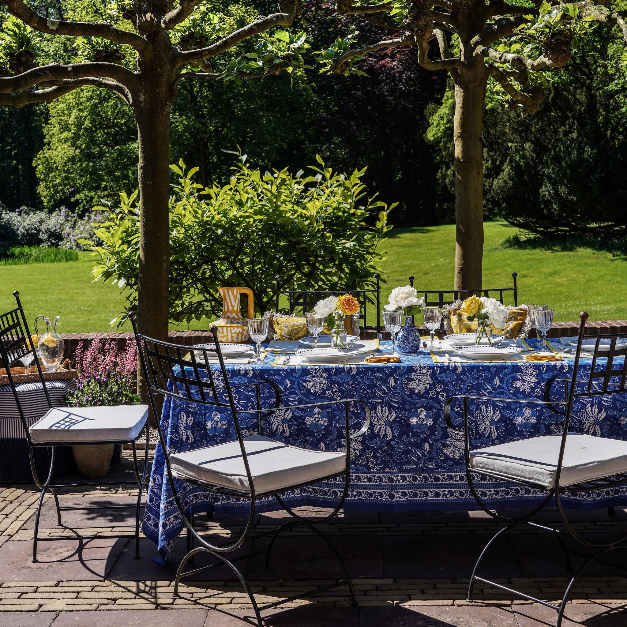 Floral Blue - Tablecloth