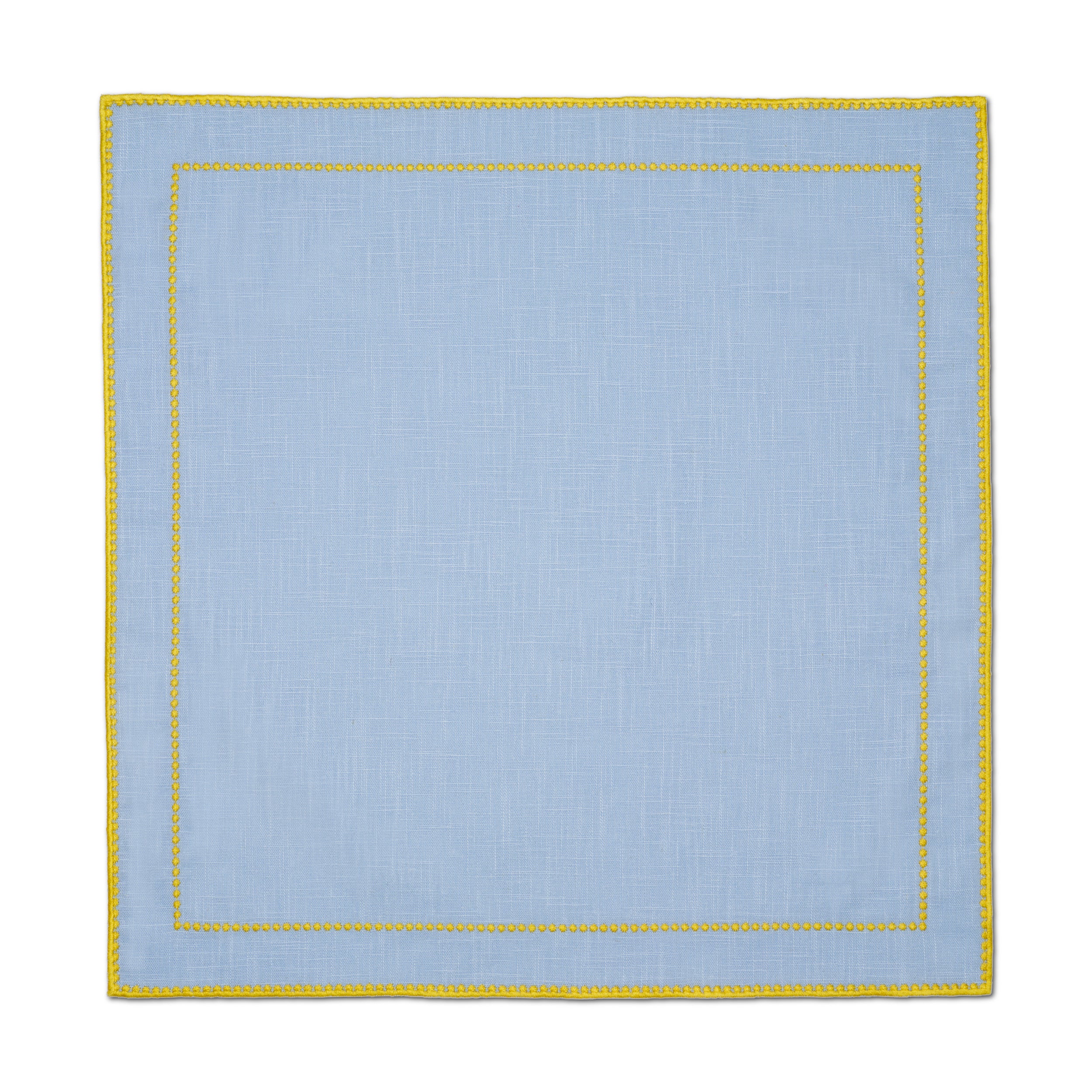 White Pearl Napkin | Blue Yellow - set of 4