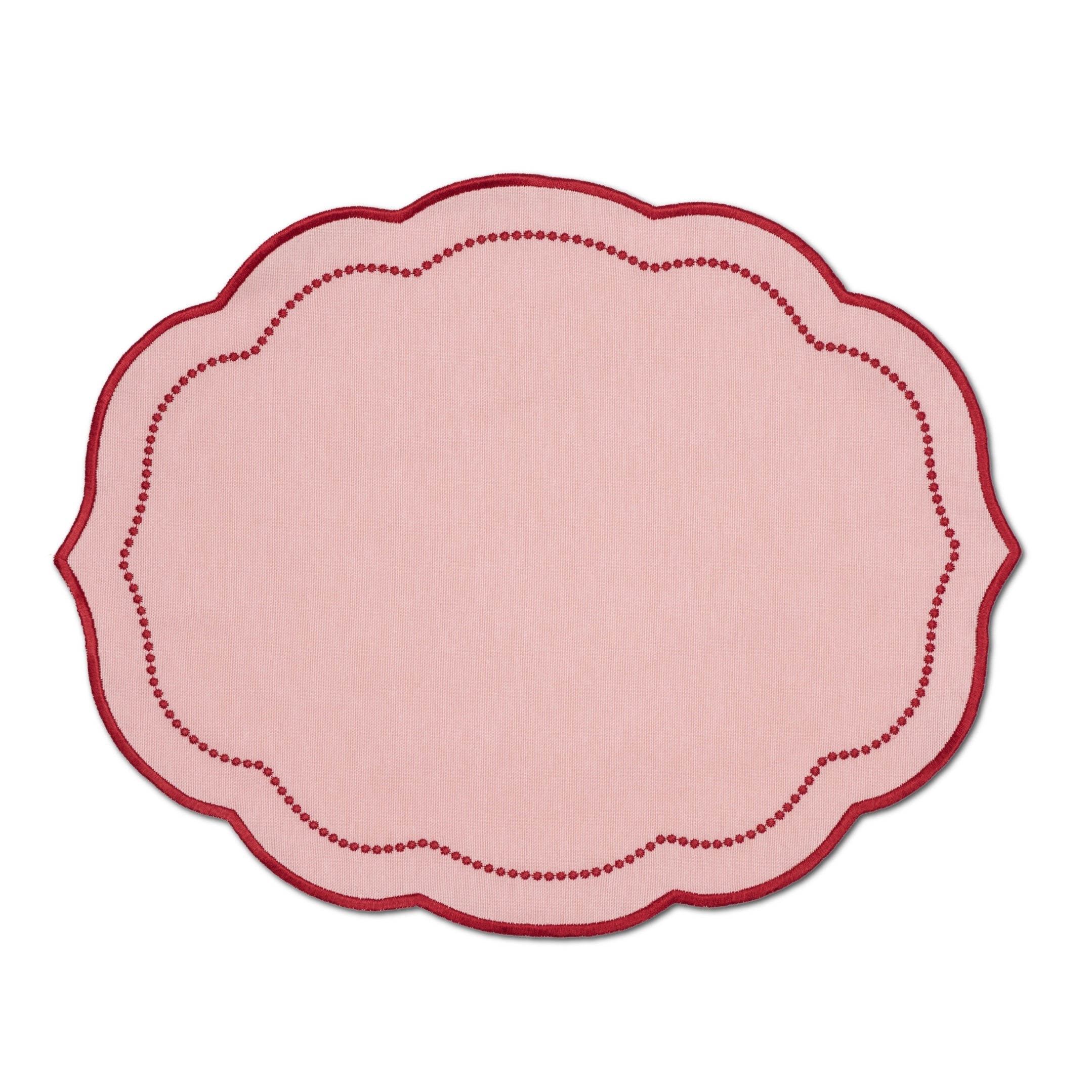 White Pearl Placemat | Pink Red - set of 4